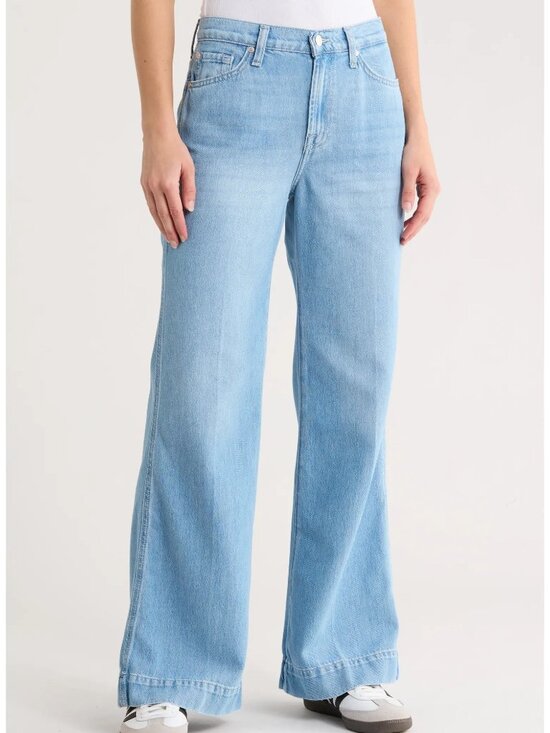 7 For All Mankind Denim - 7 For All Mankind Dojo Tailorless Flare Leg Jeans in Annandale